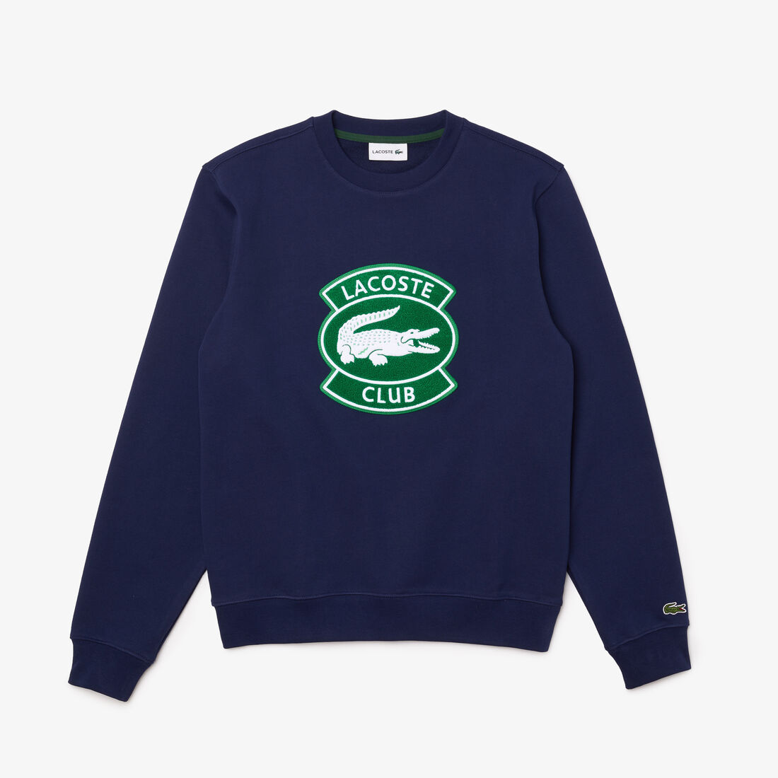 Lacoste Club Badge Baumwoll Fleece Sweatshirts Herren Navy | DJUX-56324