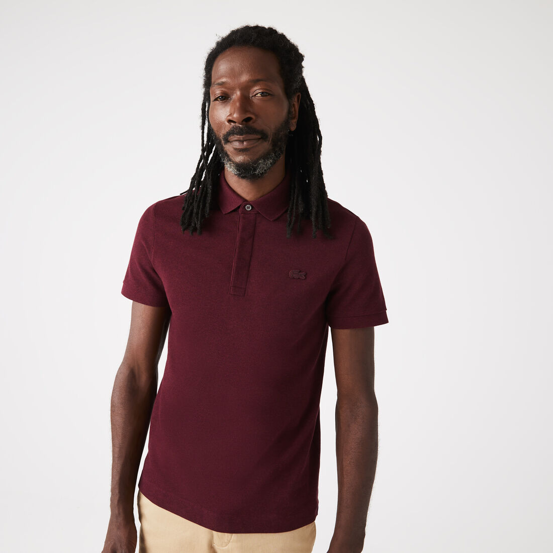 Lacoste Paris Regular Fit Stretch Baumwoll Piqué Polo Shirts Herren Bordeaux | GHYT-47513