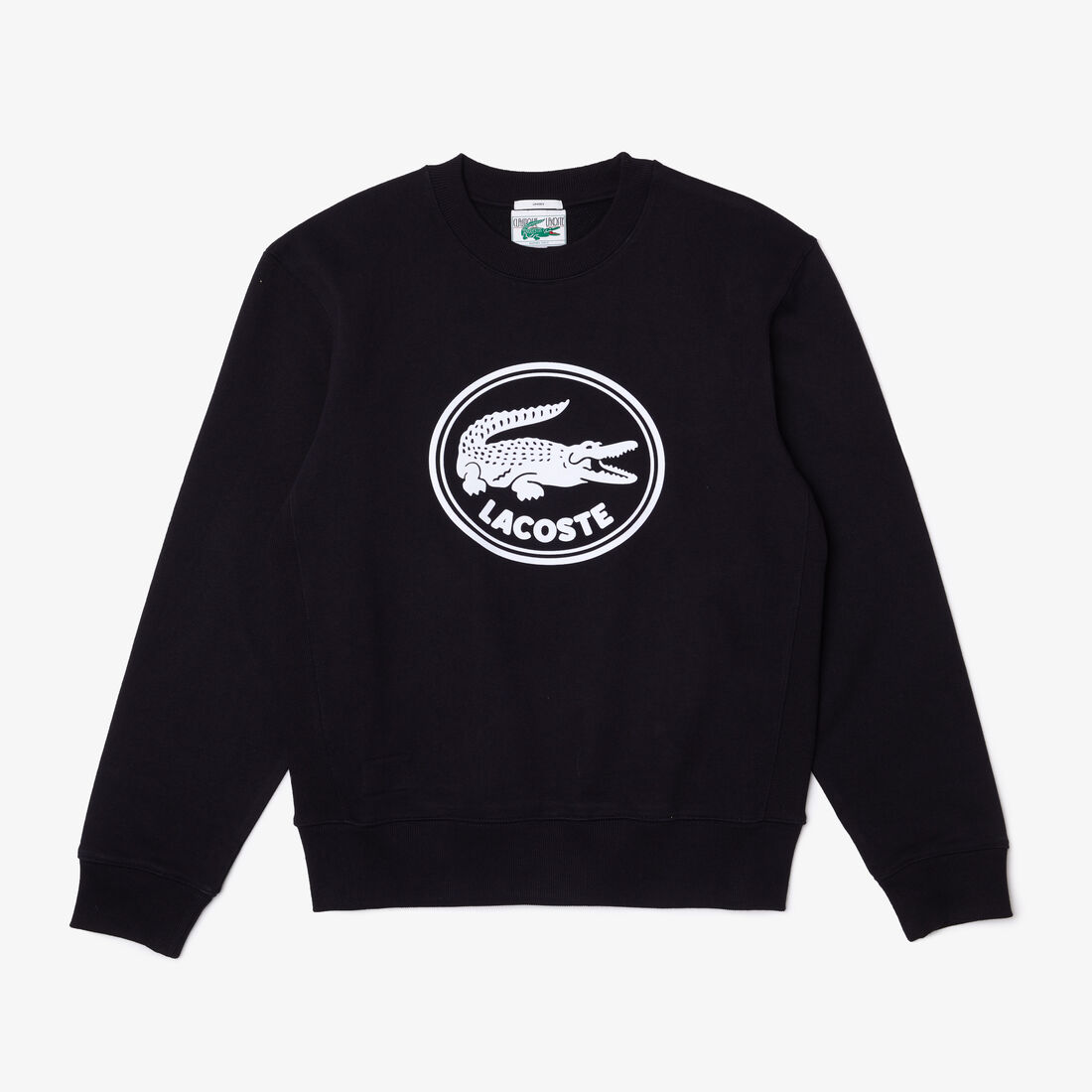 Lacoste 3d Logo Organic Baumwoll Fleece Sweatshirts Herren Schwarz | WYBH-90174