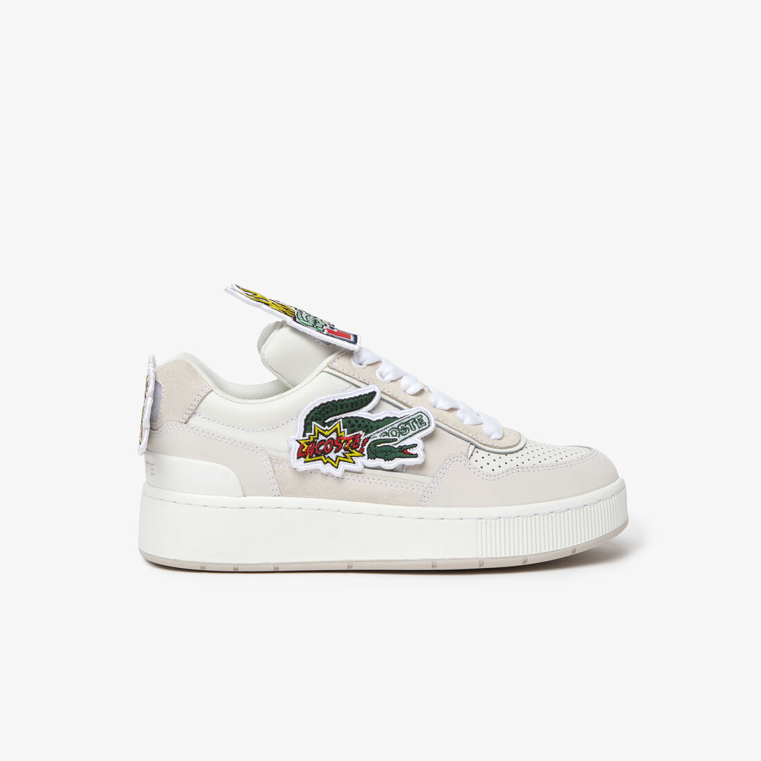 Lacoste Ace Clip Leder Sneakers Damen Weiß | BRLU-51846