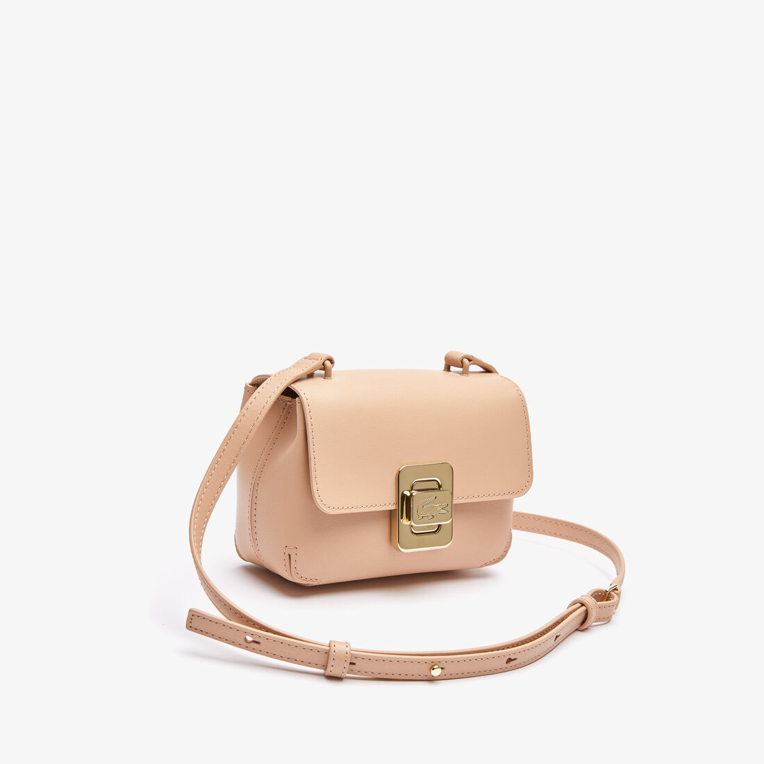 Lacoste Amelia Leder With Engraved Lock Schultertaschen Damen Beige | RBWQ-39810