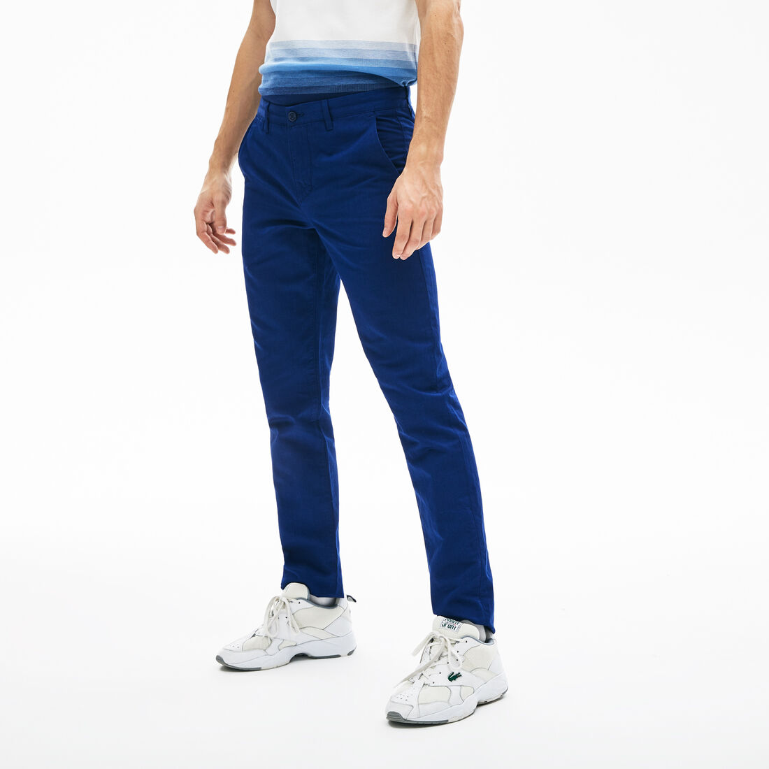 Lacoste Baumwoll-linen Chinos Kurze Hose Herren Blau | SYQE-64739