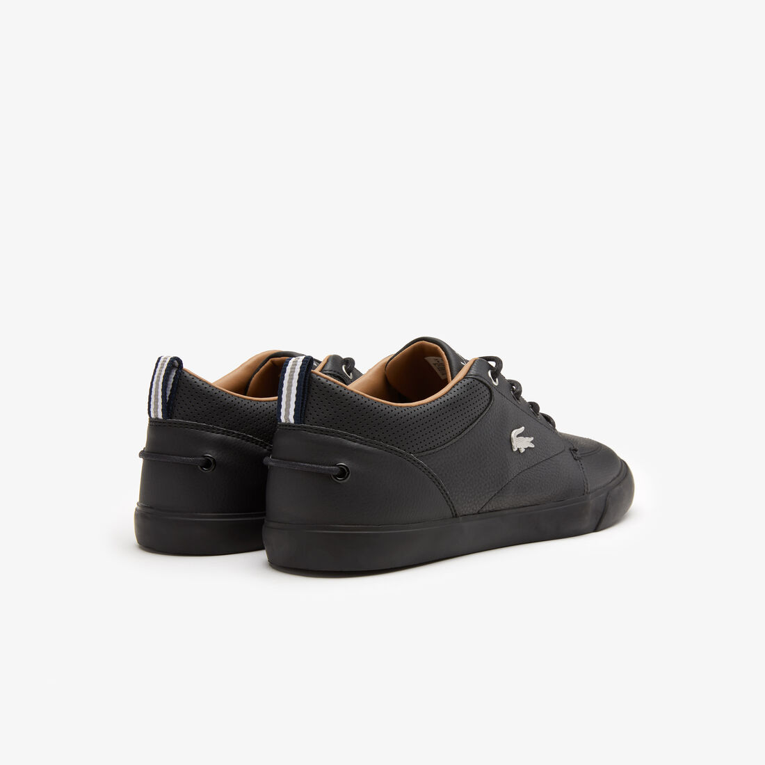 Lacoste Bayliss Leder Perforated Collar Sneakers Herren Schwarz | JFZB-50367