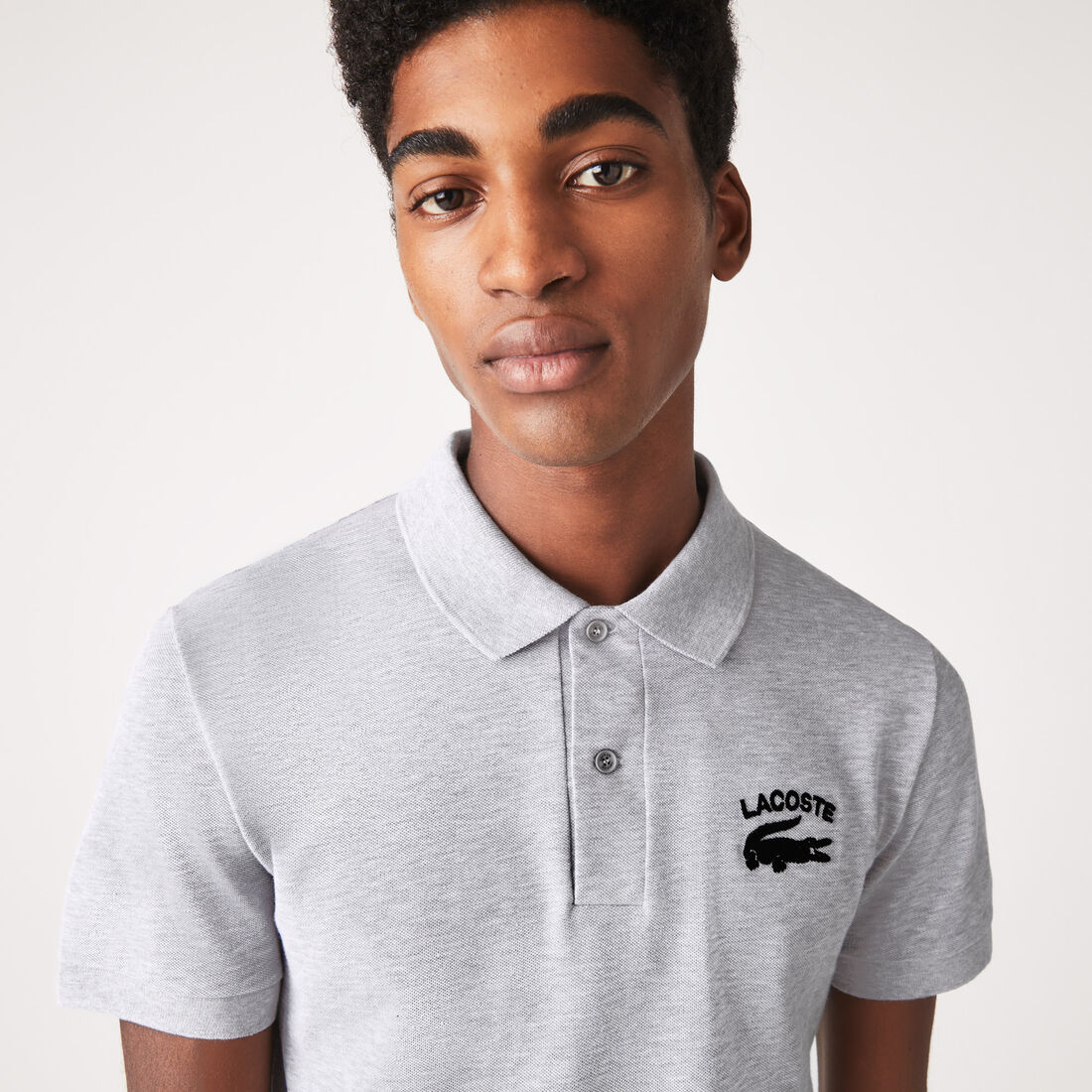 Lacoste Branded Stretch Mini Piqué Polo Shirts Herren Grau | AMFH-28791