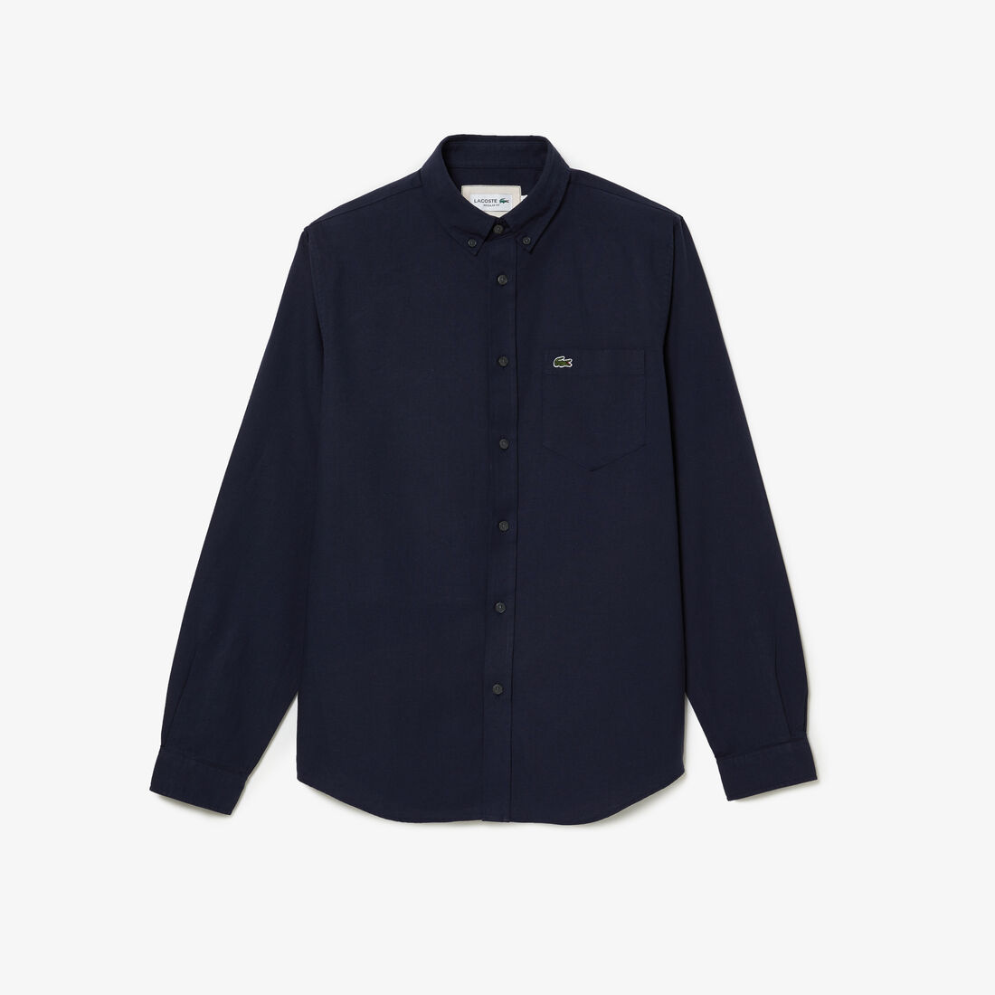 Lacoste Buttoned Collar Oxford Baumwoll Hemd Herren Navy Blau | FHDP-96248