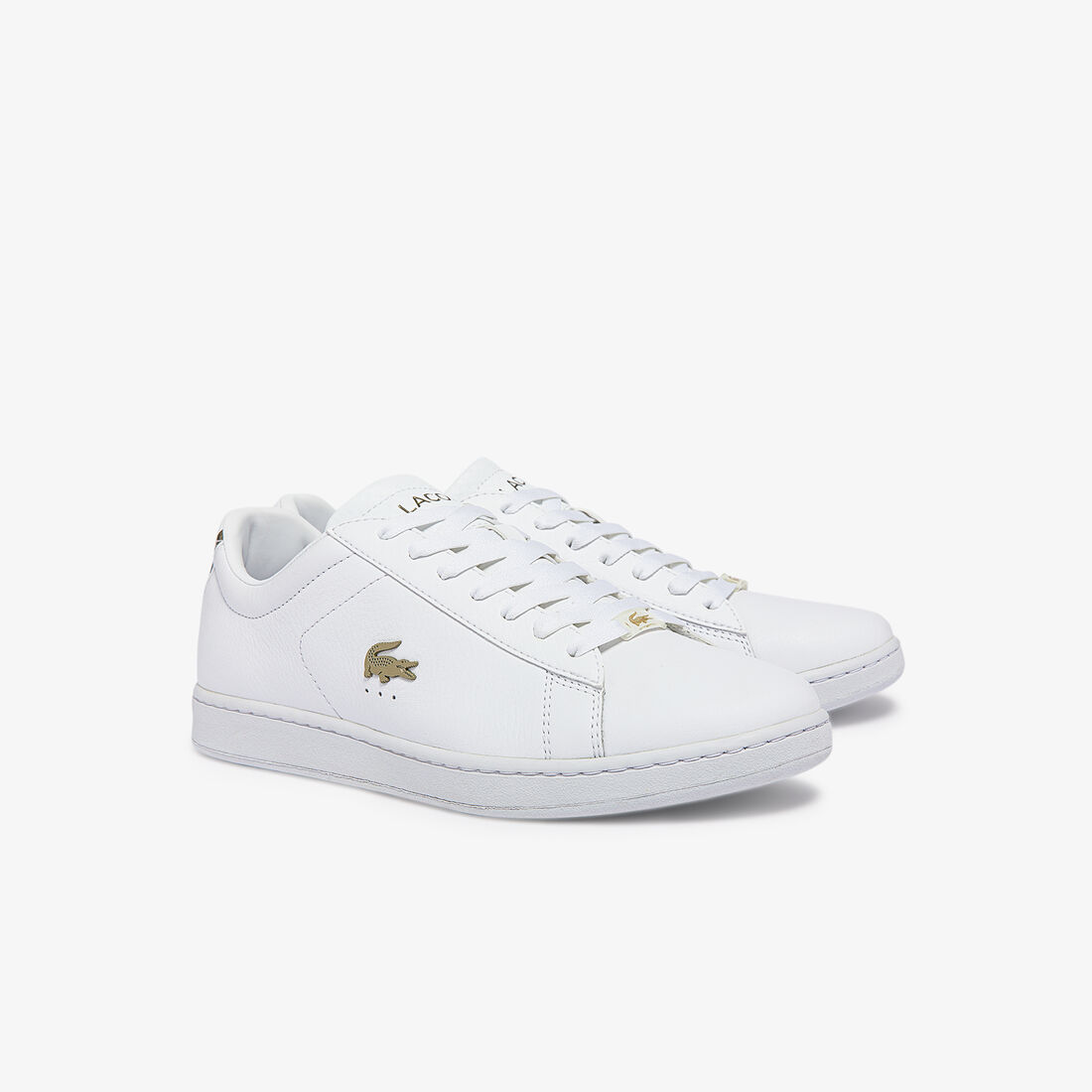 Lacoste Carnaby Evo Leder Platinum Detailing Sneakers Herren Weiß | UGHA-02971