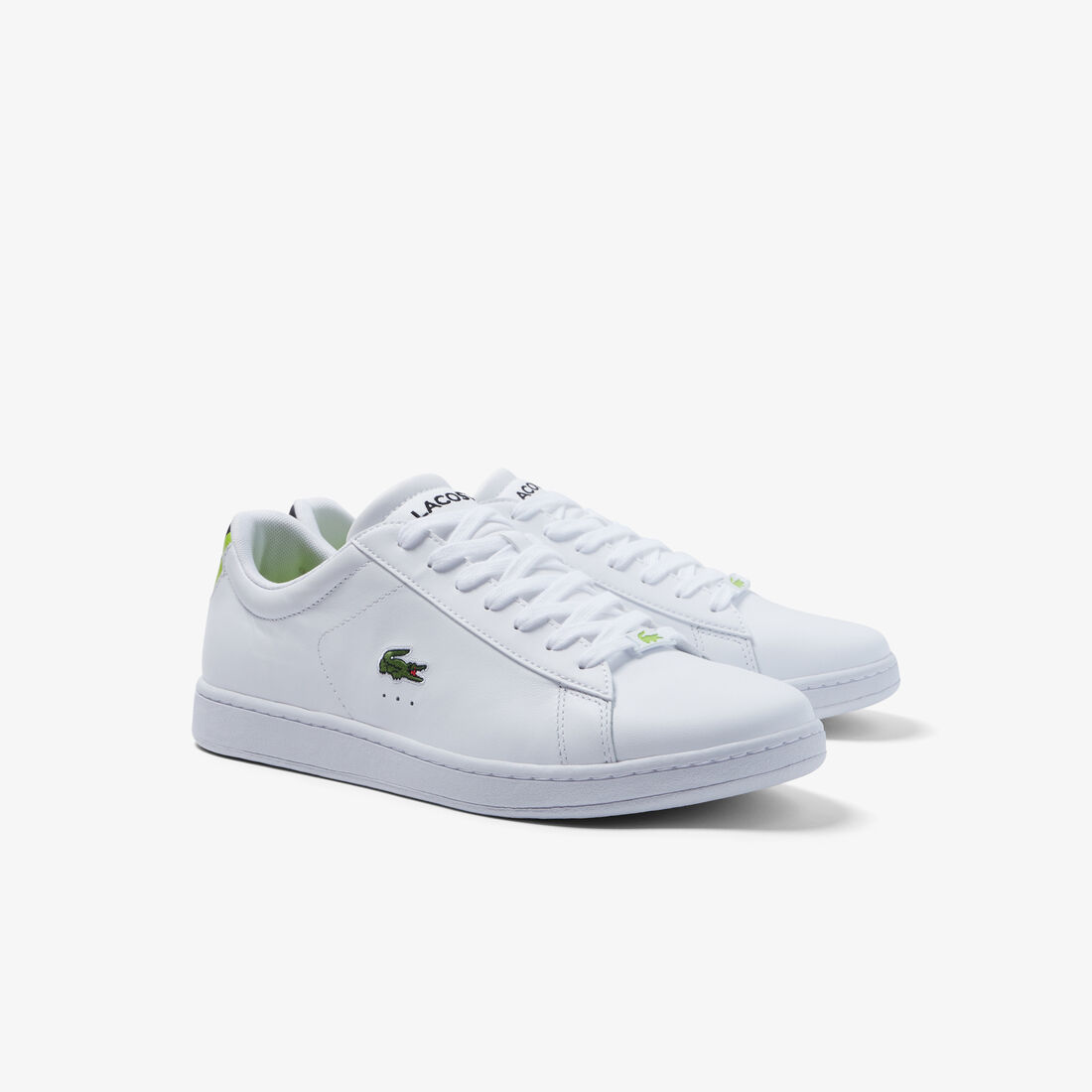 Lacoste Carnaby Leder Sneakers Herren Weiß Hellgrün | ODFI-05436