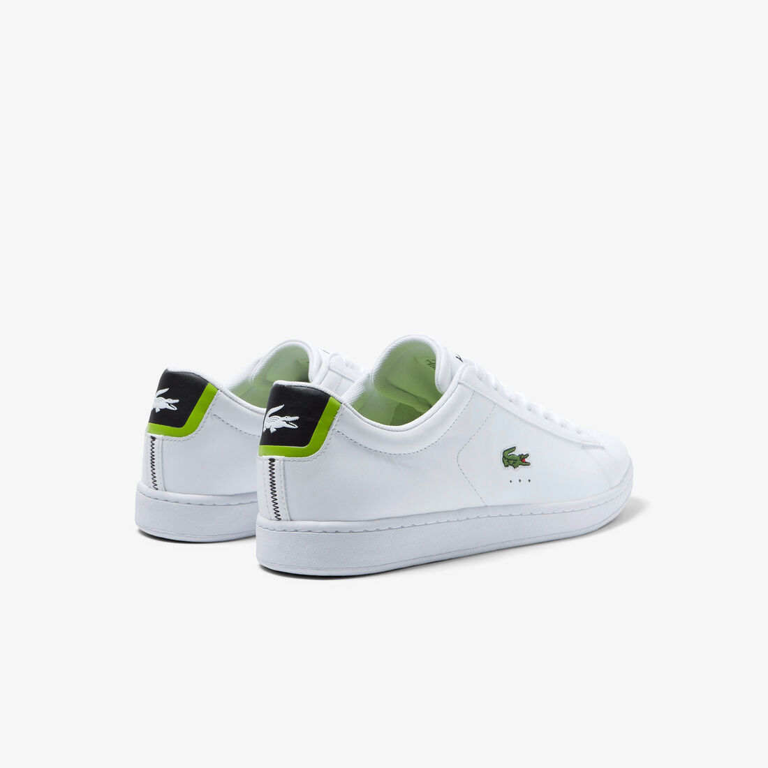 Lacoste Carnaby Leder Sneakers Herren Weiß Hellgrün | ODFI-05436