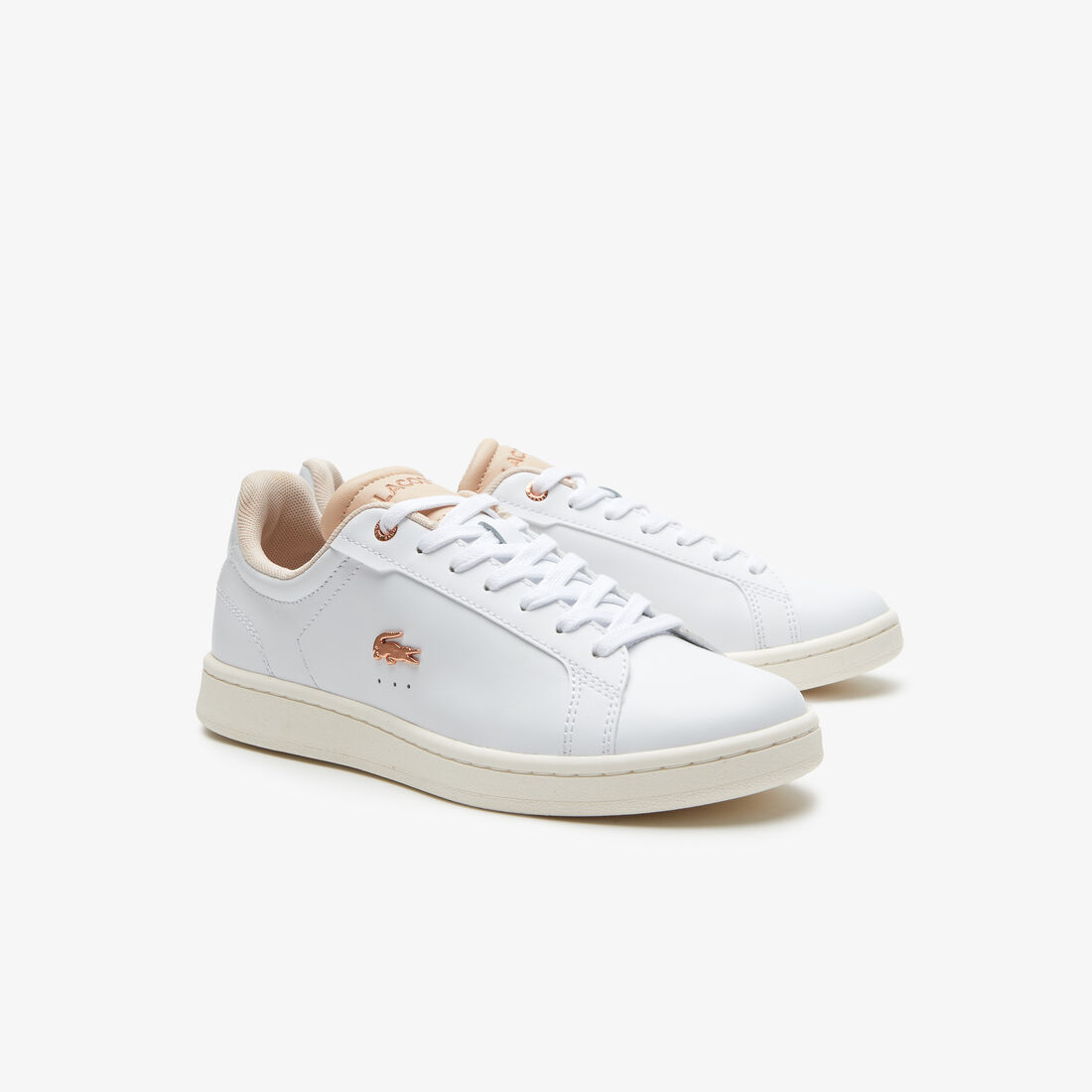 Lacoste Carnaby Pro Leder Sneakers Damen Weiß Weiß | TONL-30965