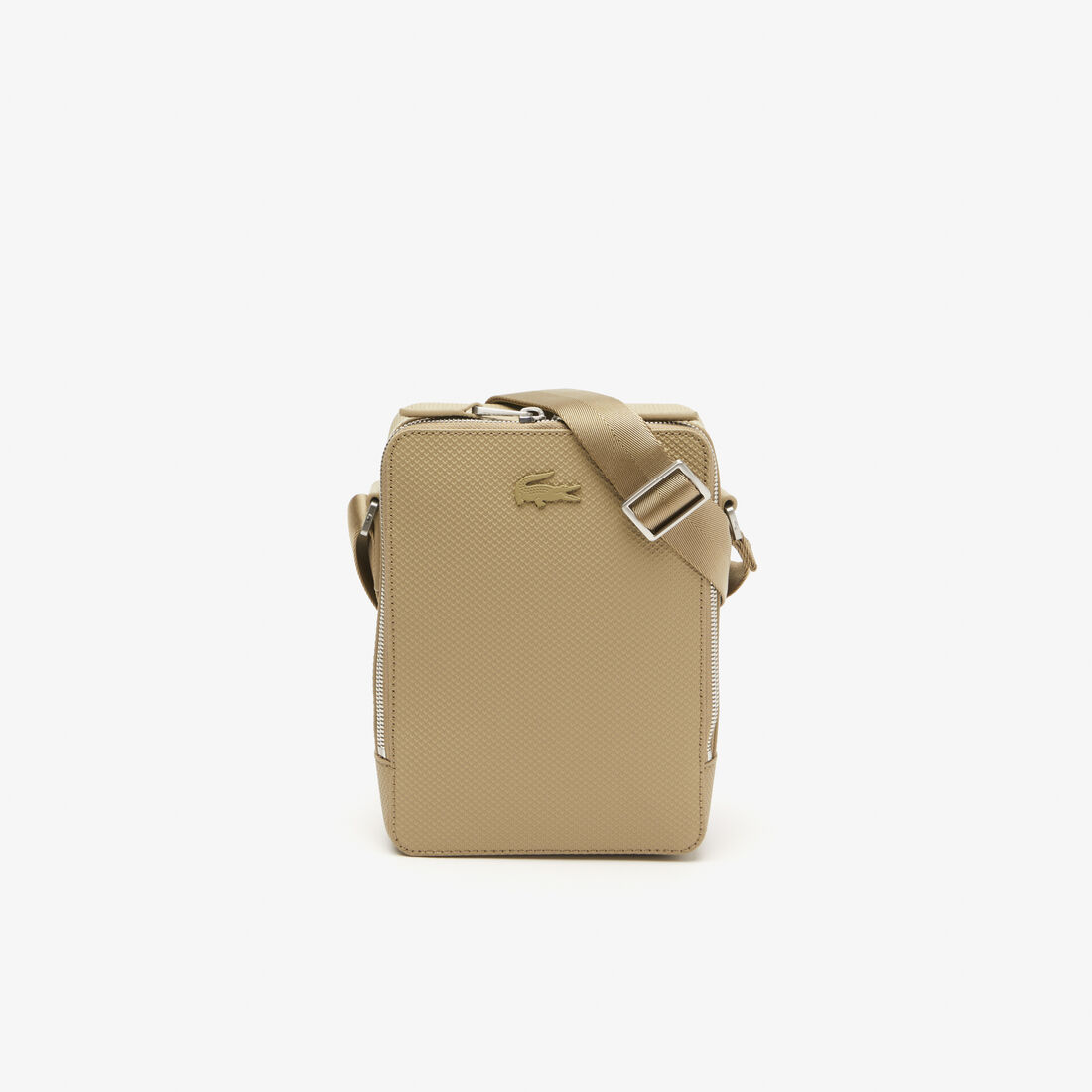 Lacoste Chantaco Matte Stitched Leder Vertical Schultertaschen Herren Beige | PBGW-26145