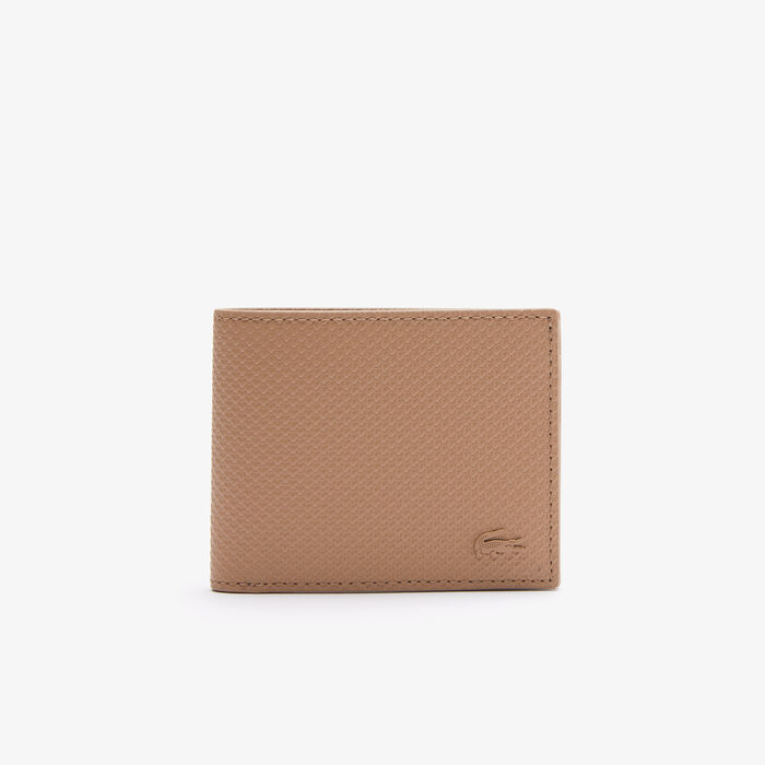 Lacoste Chantaco Piqué Leder 3 Card Geldbörse Herren Braun | STBP-42916