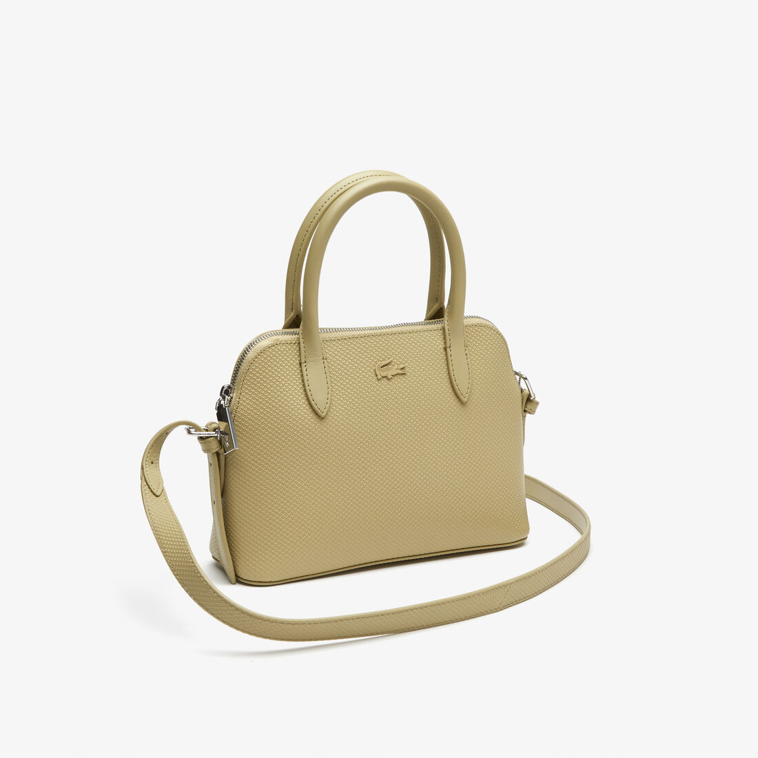 Lacoste Chantaco Piqué Leder Handtasche Damen Beige | SLMW-32914