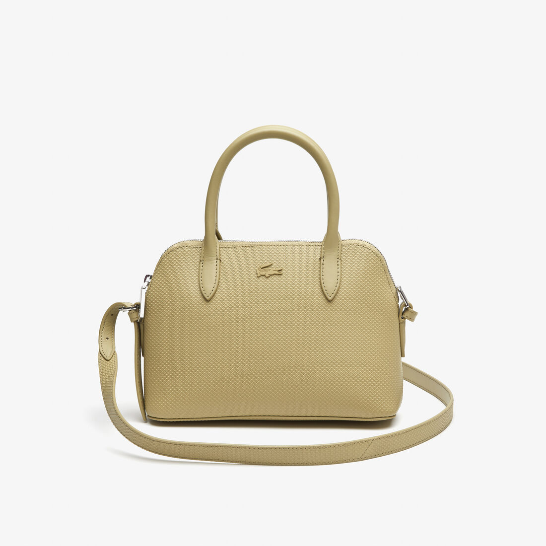 Lacoste Chantaco Piqué Leder Handtasche Damen Beige | SLMW-32914