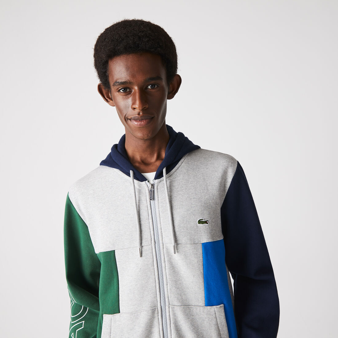 Lacoste Colour-block Zippered Fleece Hoodie Herren Mehrfarbig | ZICB-86590