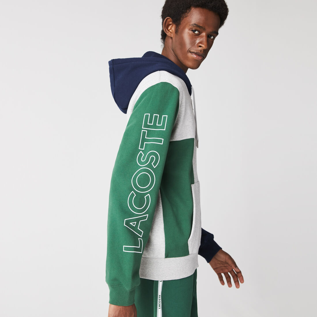 Lacoste Colour-block Zippered Fleece Hoodie Herren Mehrfarbig | ZICB-86590