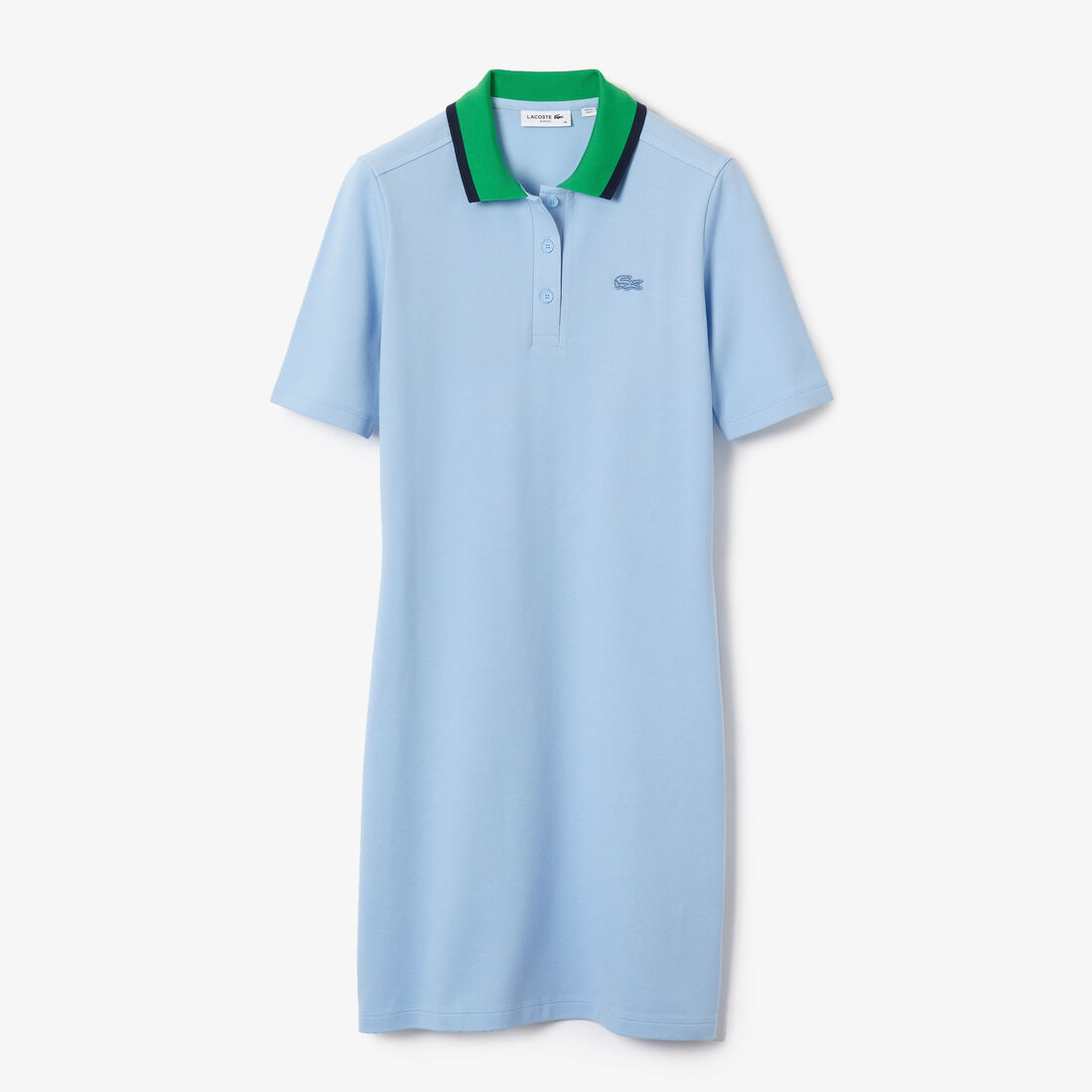 Lacoste Contrast Collar Stretch Baumwoll Piqué Kleider Damen Mehrfarbig | BGYR-10935