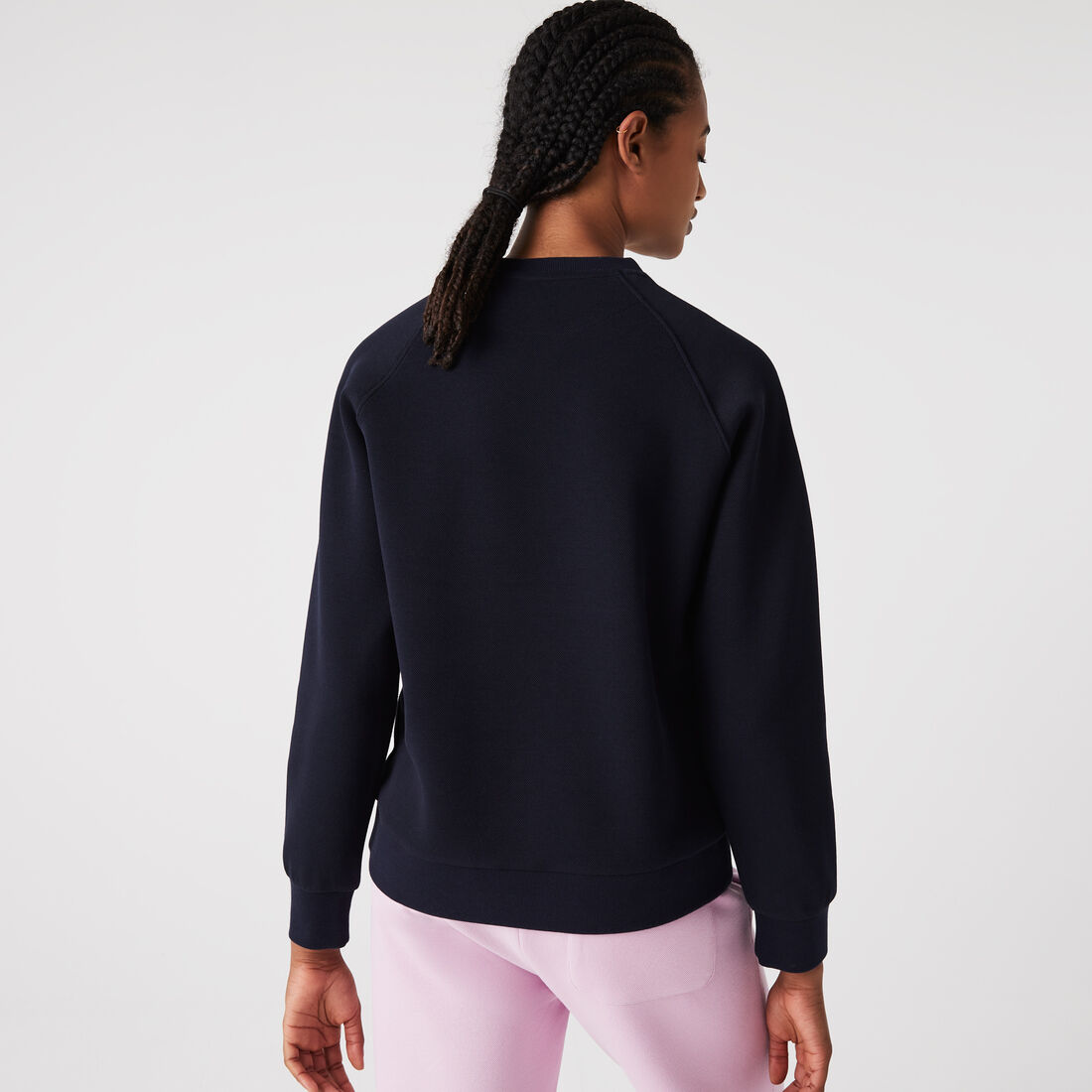 Lacoste Crew Neck Baumwoll Blend Sweatshirts Damen Navy Blau | XMRN-93574