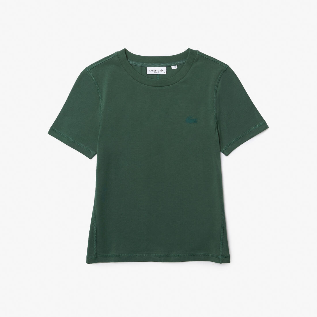 Lacoste Crew Neck Baumwoll Blend T-shirts Damen Grün | NHFM-53649