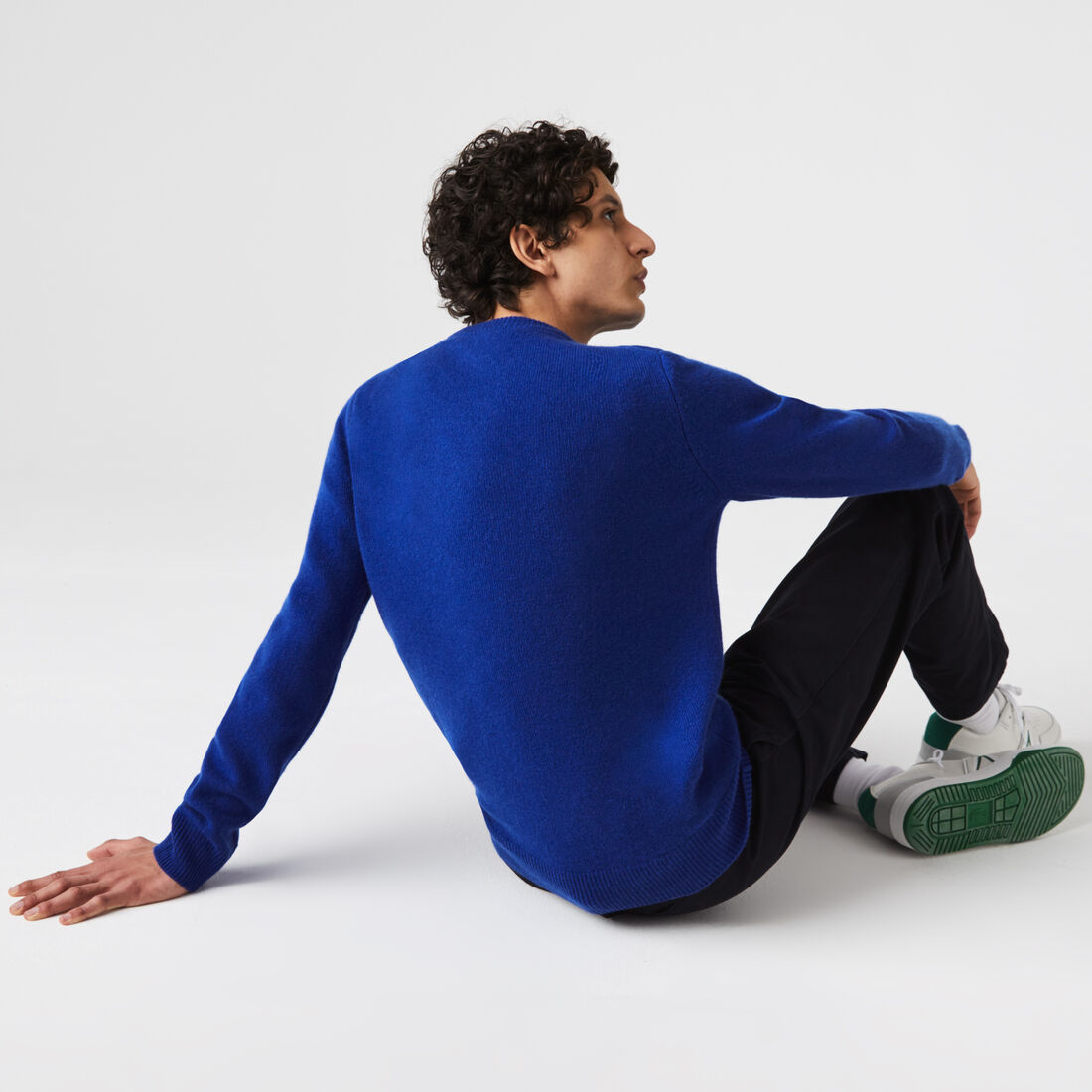 Lacoste Crew Neck Cashmere Pullover Herren Blau | QJGP-87231