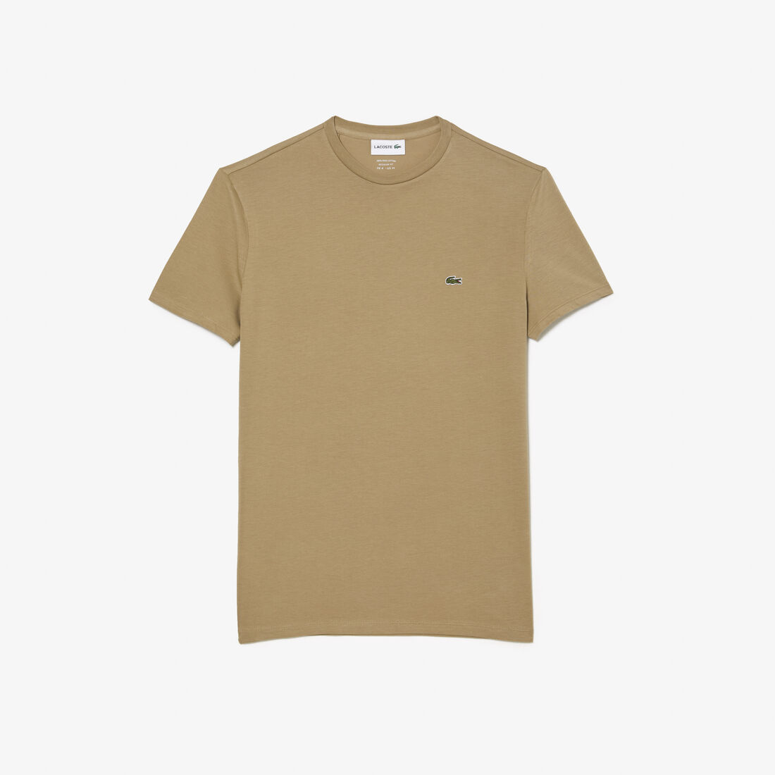 Lacoste Crew Neck Pima Baumwoll Jersey T-shirts Herren Beige | PIXJ-53724