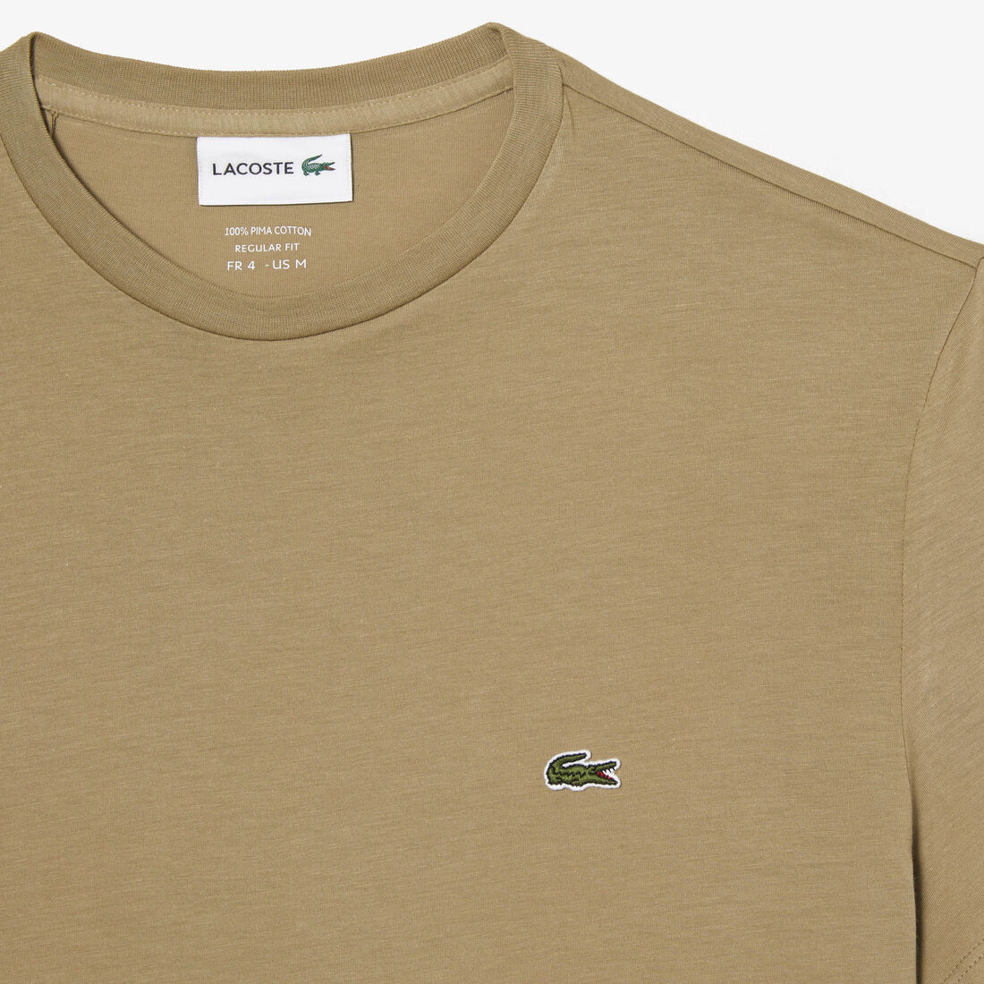 Lacoste Crew Neck Pima Baumwoll Jersey T-shirts Herren Beige | PIXJ-53724