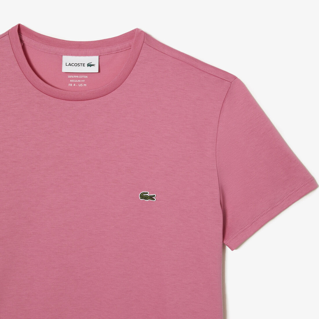 Lacoste Crew Neck Pima Baumwoll Jersey T-shirts Herren Rosa | QWXD-38075