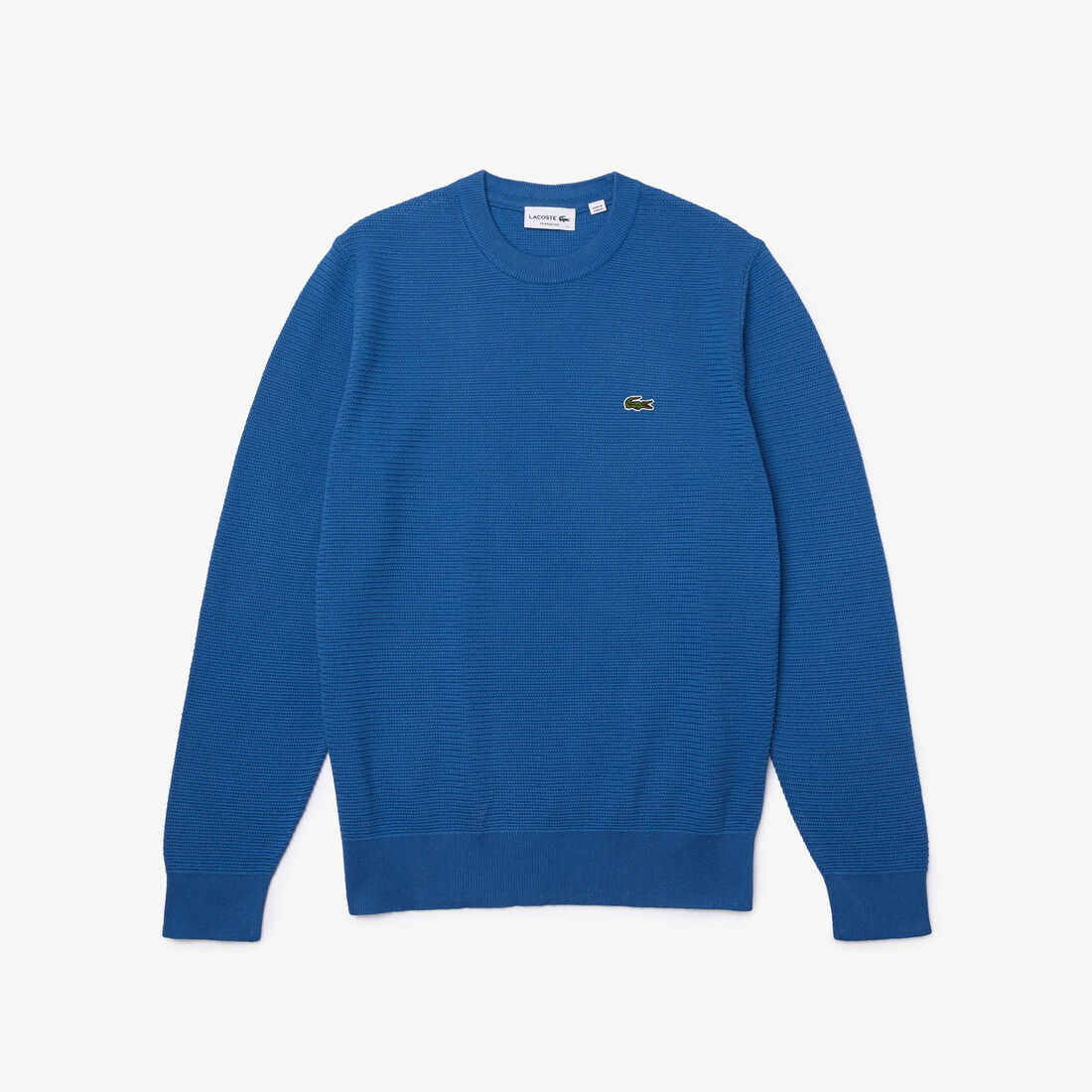 Lacoste Crew Neck Textured Organic Baumwoll Pullover Herren Blau | PTLX-35267