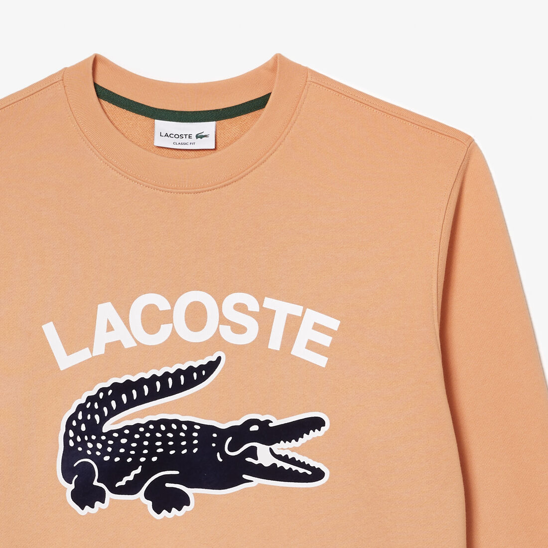 Lacoste Crocodile Print Crew Neck Sweatshirts Herren Hellorange | UCIJ-26843