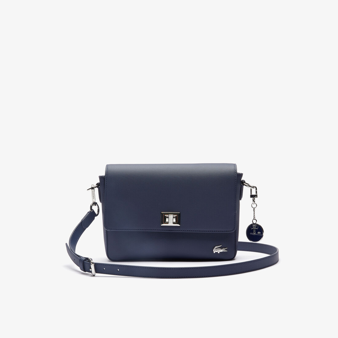 Lacoste Daily Klassische Coated Piqué Canvas Clasp Schultertaschen Damen Blau | ZXKI-07496