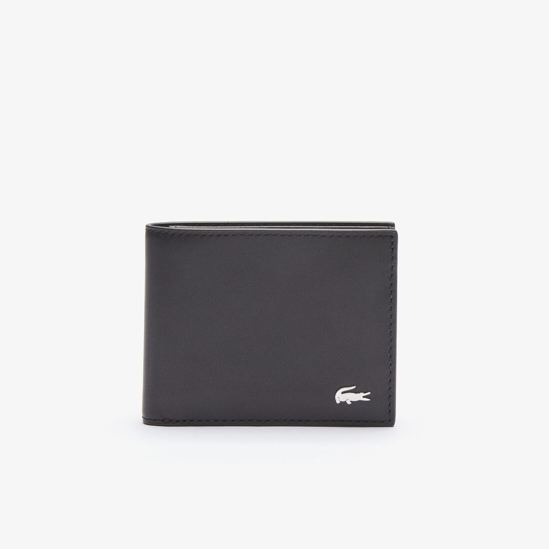 Lacoste Fitzgerald Billfold In Leder With Id Card Holder Geldbörse Herren Schwarz | NPCY-41579