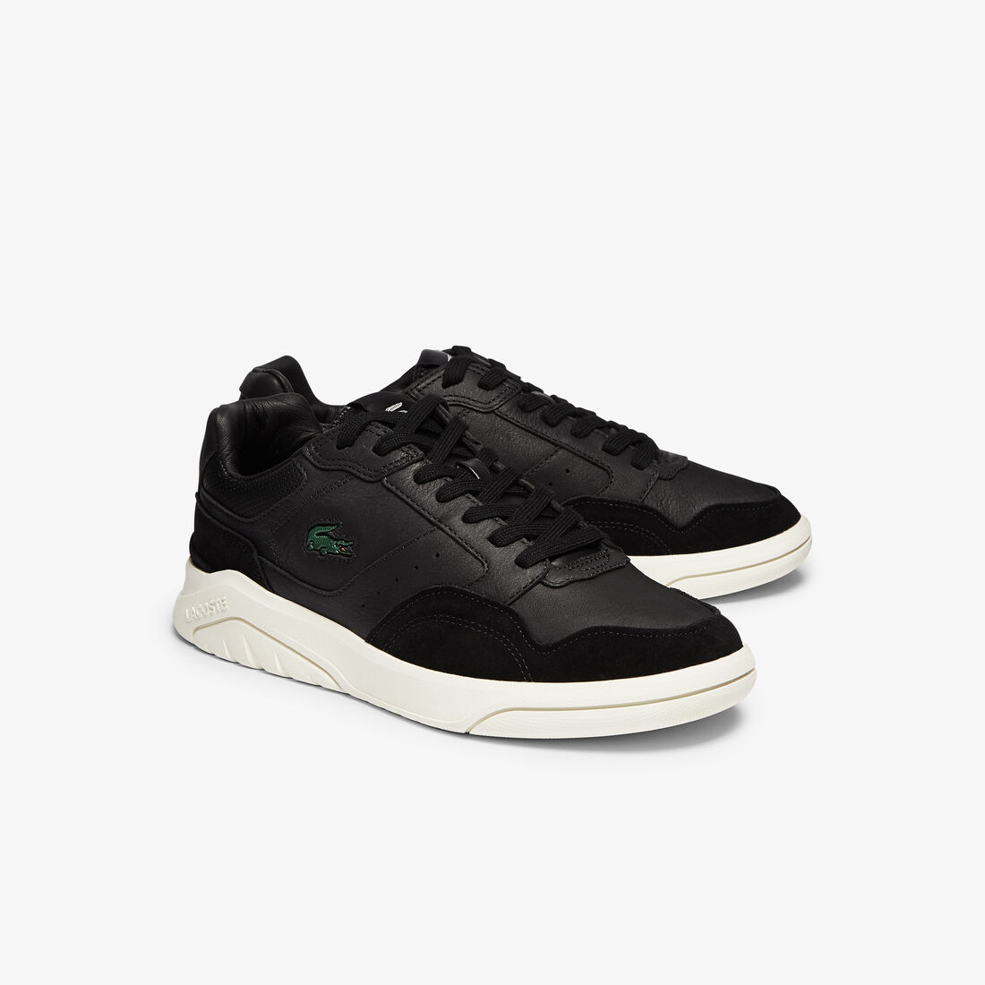 Lacoste Game Advance Luxe Leder And Wildleder Sneakers Herren Schwarz | OARN-41853