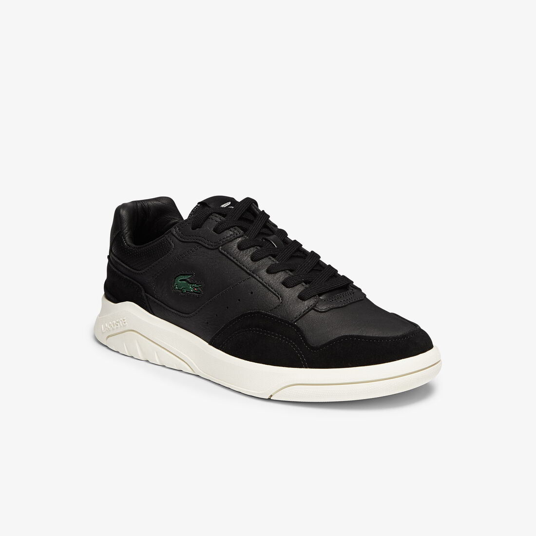 Lacoste Game Advance Luxe Leder And Wildleder Sneakers Herren Schwarz | OARN-41853