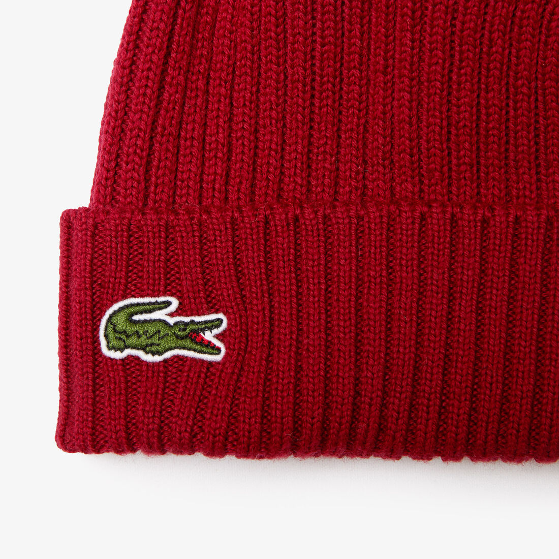 Lacoste Gerippt Wolle Beanie Hüte Herren Bordeaux | MABV-39457