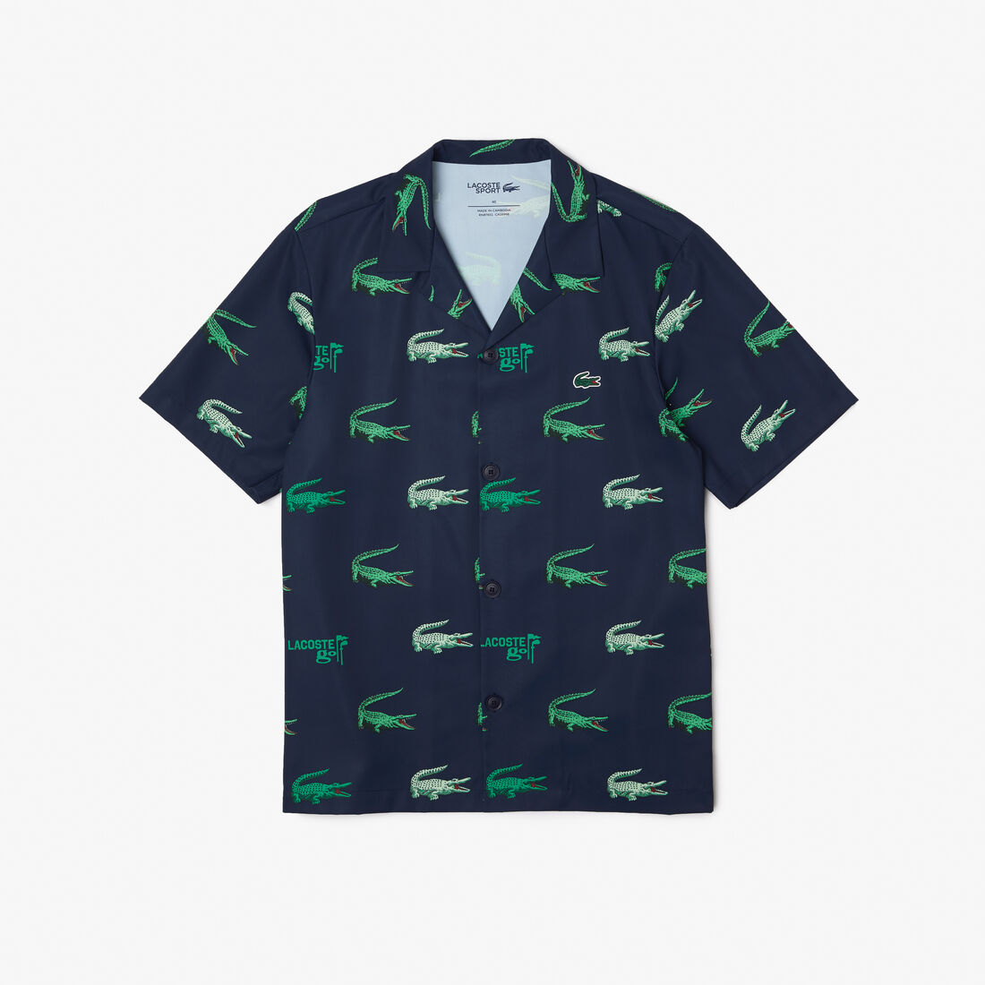 Lacoste Golf Printed Kurzes-sleeved Hemd Herren Navy Blau | NGEC-89536