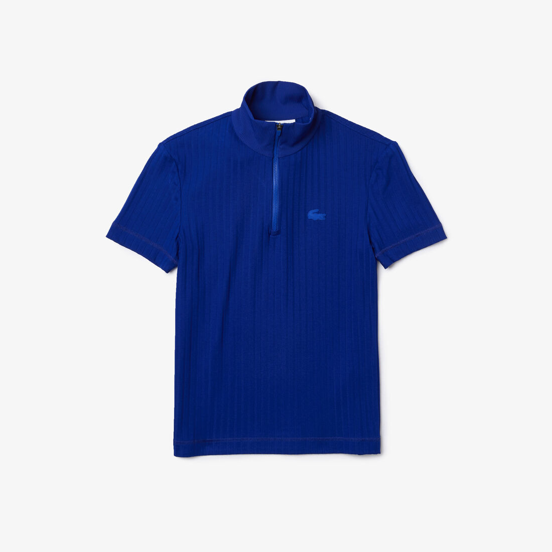 Lacoste High Zip Neck Slim Fit Gerippt Polo Shirts Damen Blau | LNXH-24087