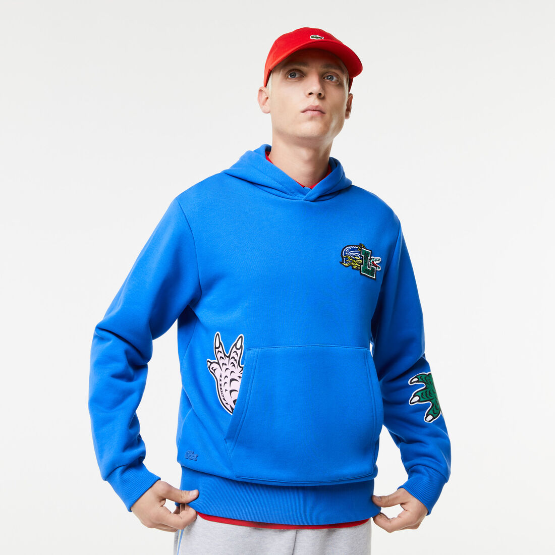 Lacoste Holiday Comic Effect Print Mit Kapuze Sweatshirts Herren Blau | JUQA-59143