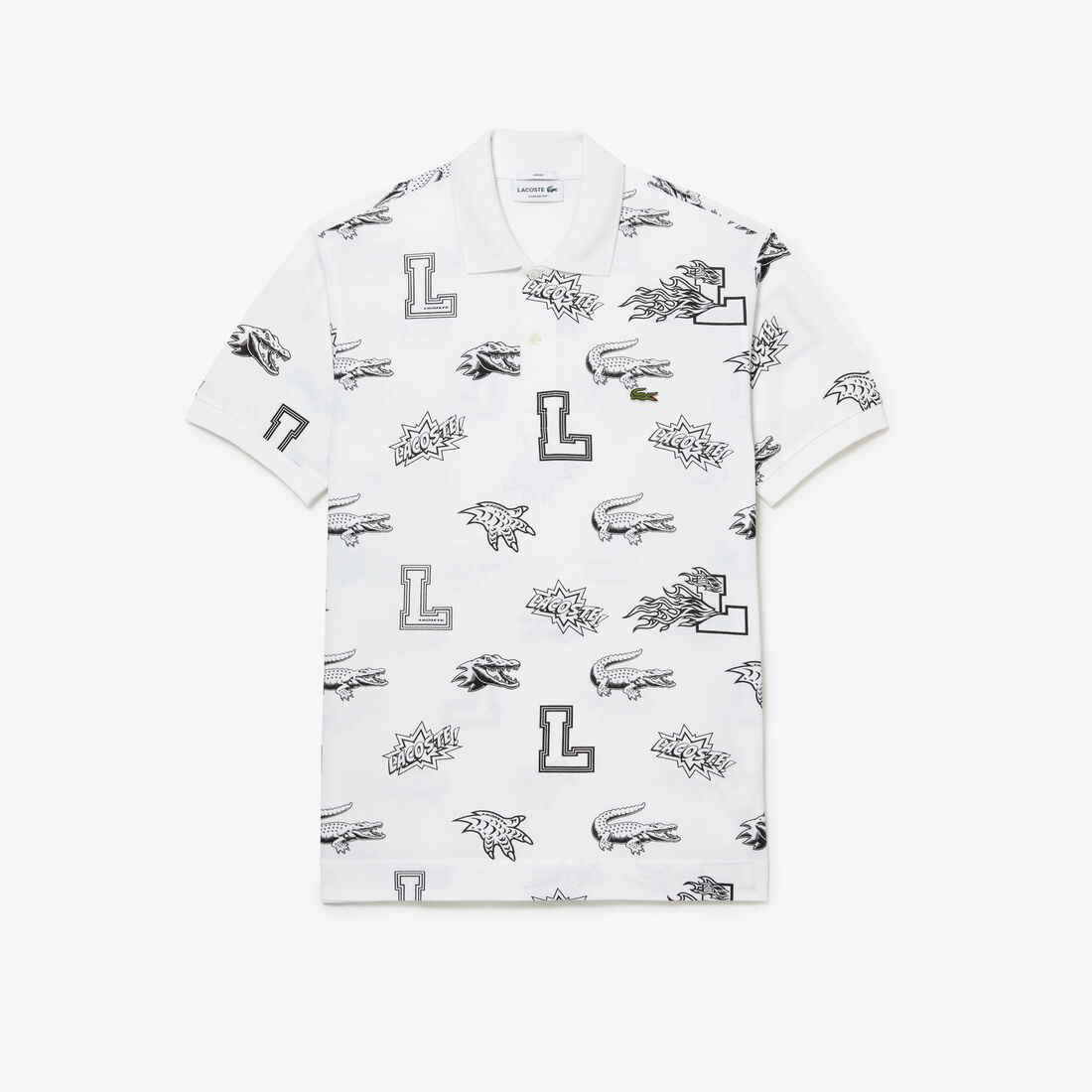 Lacoste Holiday Custom Print Polo Shirts Damen Weiß | LFXC-26184