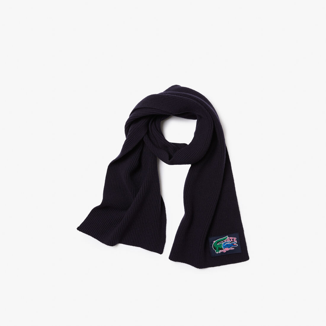 Lacoste Holiday Gerippt Wolle Beanie And Scarf Gift Hüte Herren Navy Blau | SEDF-41072