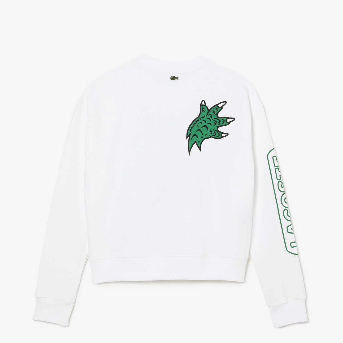 Lacoste Holiday Loose Fit Oversized Print And Branded Sweatshirts Damen Weiß | METV-16470