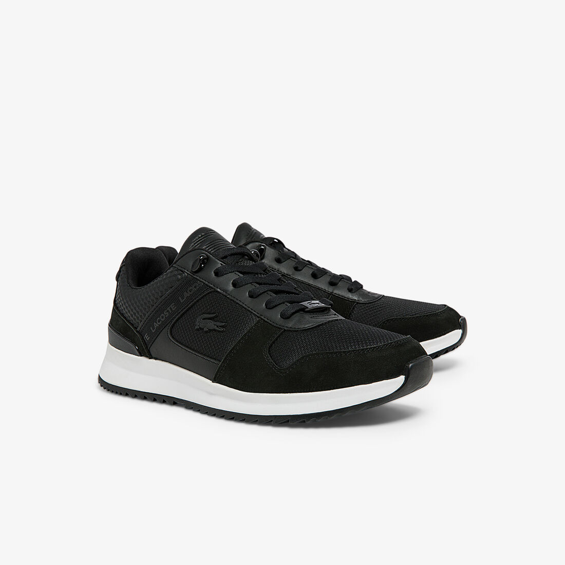 Lacoste Joggeur 2.0 Leder Sneakers Herren Schwarz | FWHN-50921