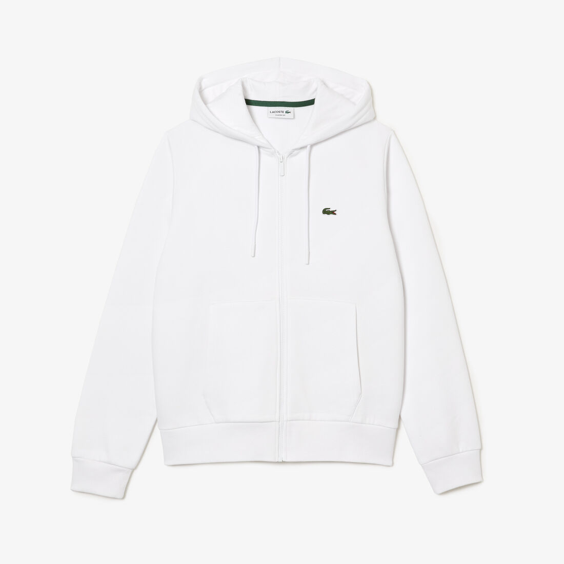 Lacoste Kangaroo Pocket Fleece Sweatshirts Herren Weiß | GVMB-68705