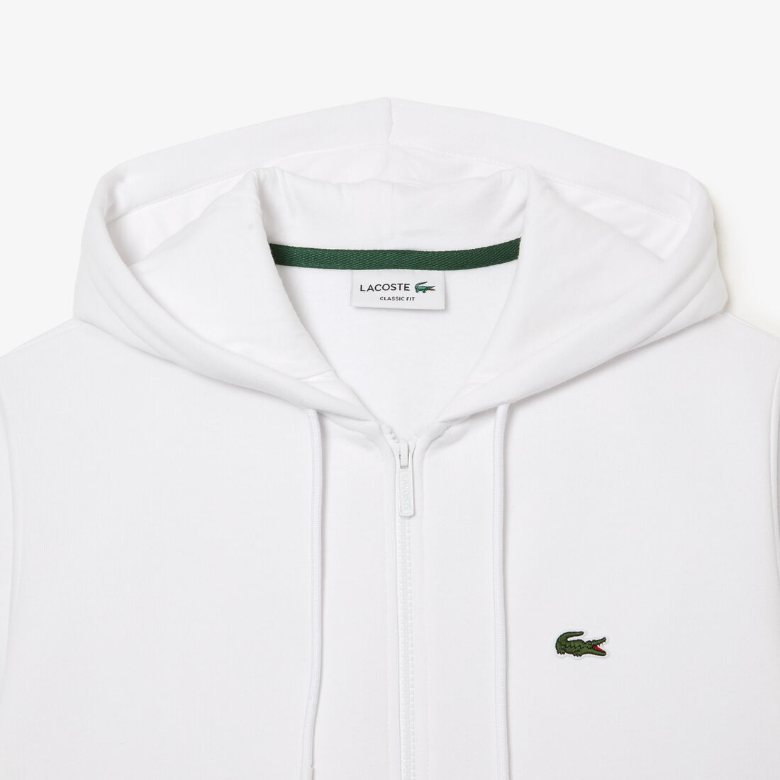 Lacoste Kangaroo Pocket Fleece Sweatshirts Herren Weiß | GVMB-68705