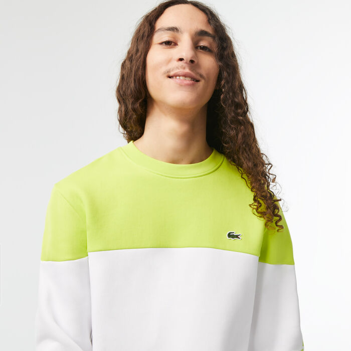 Lacoste Klassische Colourblock Branded Sweatshirts Herren Gelb Weiß | GQFW-42835