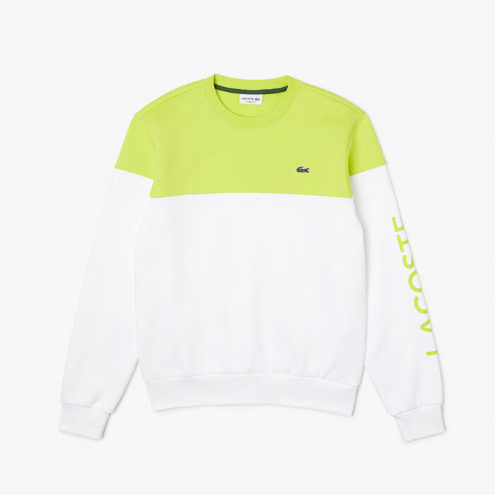 Lacoste Klassische Colourblock Branded Sweatshirts Herren Gelb Weiß | GQFW-42835