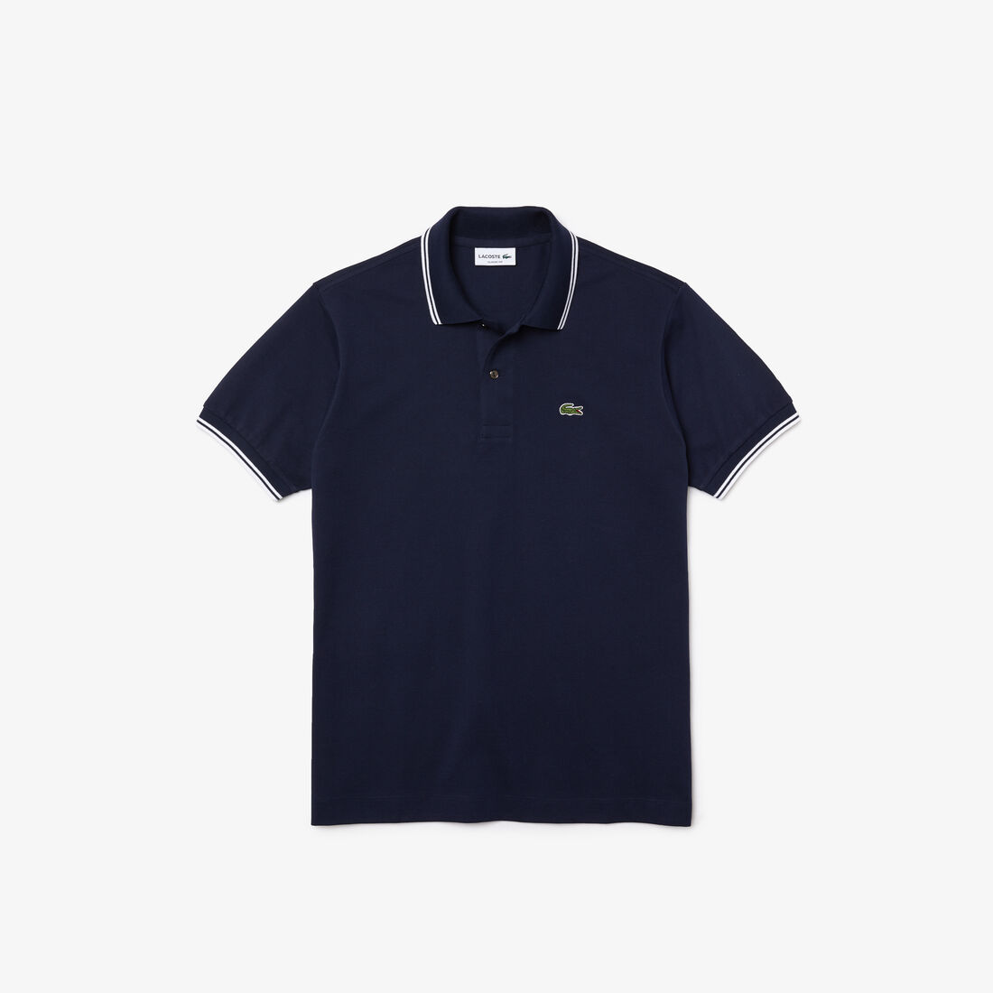 Lacoste Klassische Fit Gestreift Accents Baumwoll Piqué Polo Shirts Herren Blau | FSUI-58372