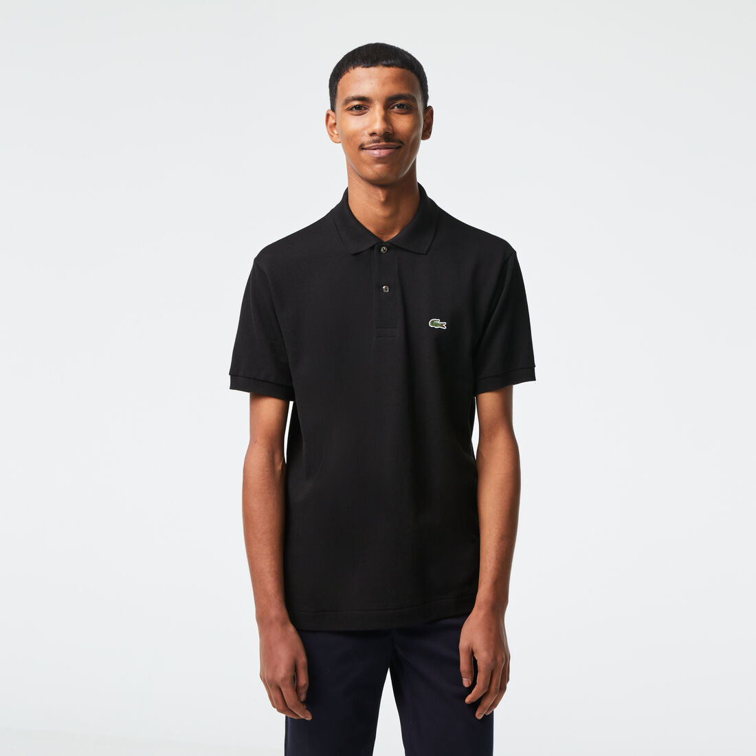 Lacoste Klassische Fit L.12.12 Polo Shirts Herren Schwarz | QSDI-08265