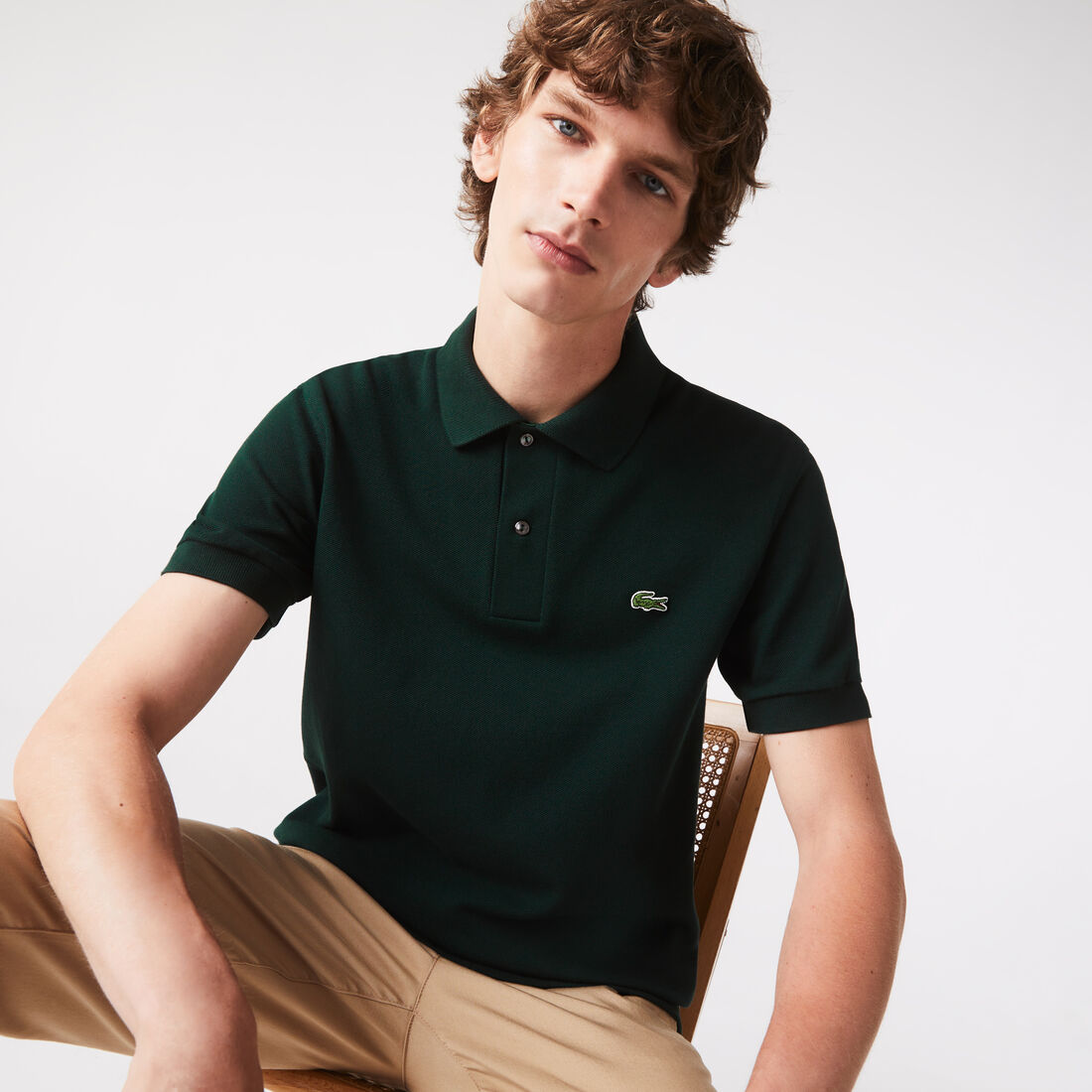 Lacoste Klassische Fit L.12.21 Organic Baumwoll Piqué Polo Shirts Herren Grün | FQEN-34901