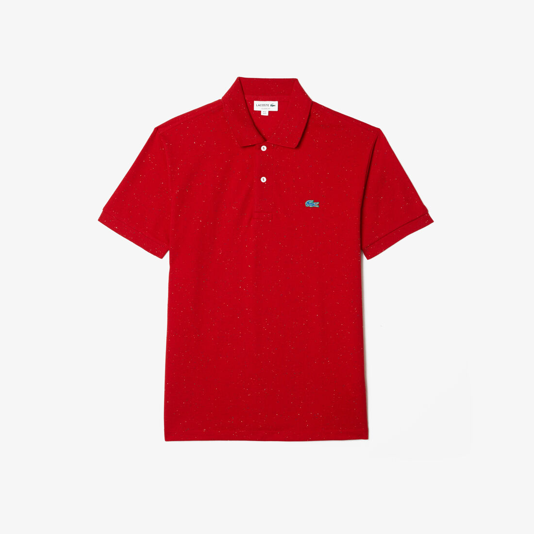 Lacoste Klassische Fit Speckled Print Baumwoll Piqué Polo Shirts Herren Rot | CXHT-83540