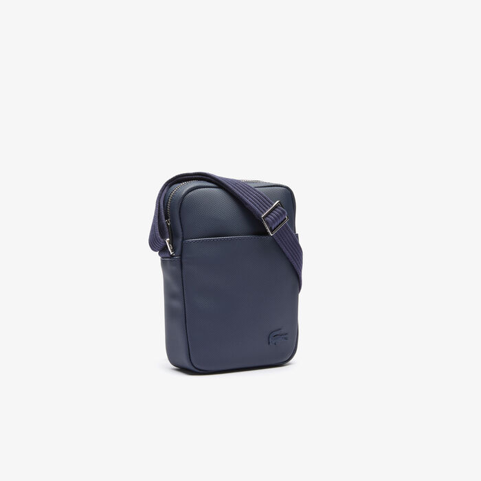 Lacoste Klassische Petit Piqué Vertical Zip crossbody taschen Herren Blau | VZGL-10823