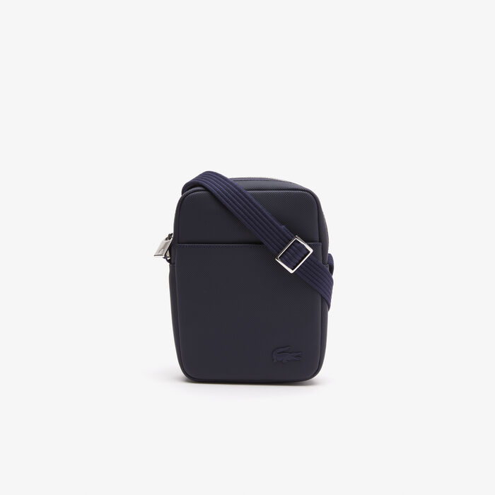 Lacoste Klassische Petit Piqué Vertical Zip crossbody taschen Herren Blau | VZGL-10823